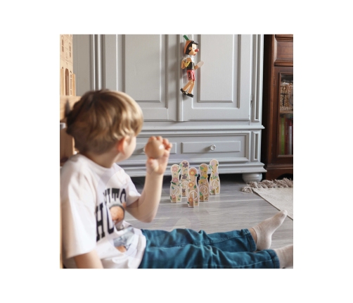 CLASSIC WORLD Wooden Bowling Game for Children 6 pcs + Ball