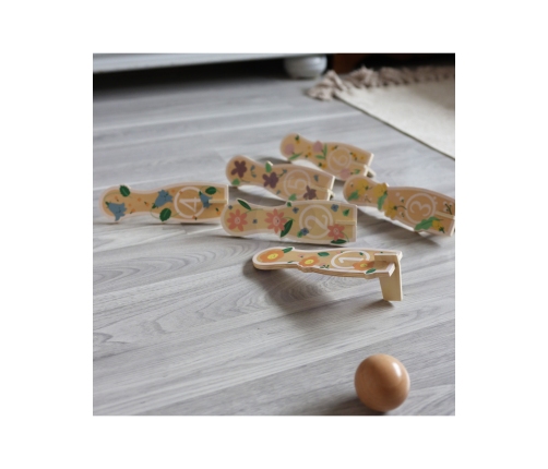 CLASSIC WORLD Wooden Bowling Game for Children 6 pcs + Ball