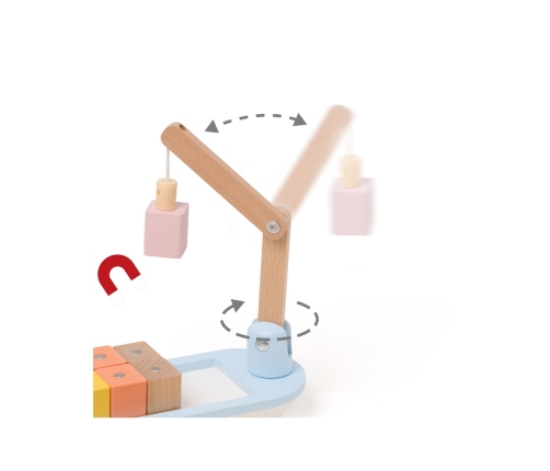 CLASSIC WORLD Drewniany Statek Układanie Bloków 13 el.