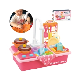 WOOPIE Zlewozmywak 2w1 Kuchnia dla Dzieci Różowa