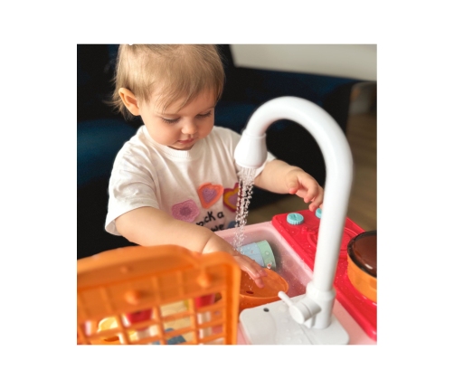 WOOPIE Zlewozmywak 2w1 Kuchnia dla Dzieci Różowa