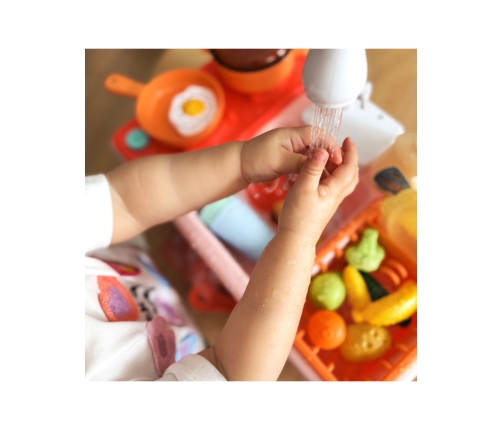 WOOPIE Zlewozmywak 2w1 Kuchnia dla Dzieci Różowa