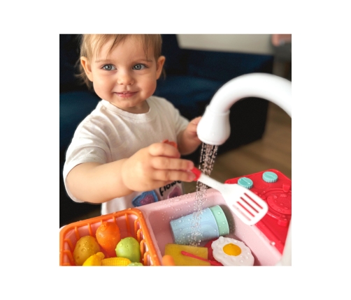 WOOPIE Zlewozmywak 2w1 Kuchnia dla Dzieci Różowa