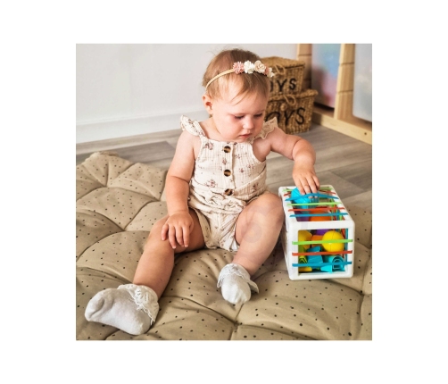 WOOPIE BABY Elastyczna Kostka Sensoryczna Sorter dla Dzieci Kolorowe Kształty Alfabet 15 el.