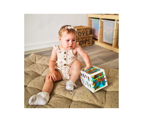 WOOPIE BABY Elastyczna Kostka Sensoryczna Sorter dla Dzieci Kolorowe Kształty Alfabet 15 el.