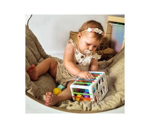 WOOPIE BABY Elastyczna Kostka Sensoryczna Sorter dla Dzieci Kolorowe Kształty Alfabet 15 el.