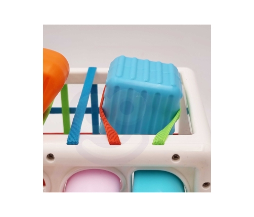 WOOPIE BABY Elastyczna Kostka Sensoryczna Sorter dla Dzieci Kolorowe Kształty Alfabet 15 el.