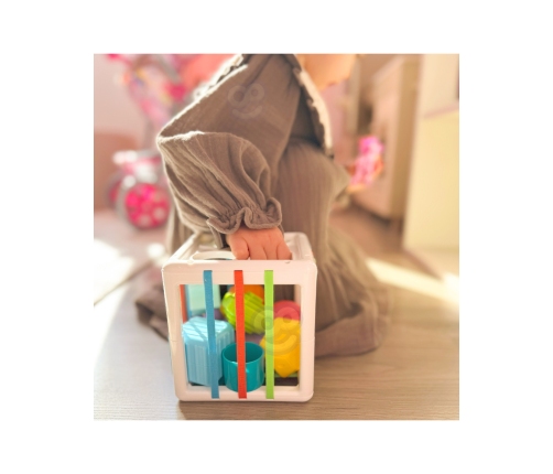 WOOPIE BABY Elastyczna Kostka Sensoryczna Sorter dla Dzieci Kolorowe Kształty 11 el.