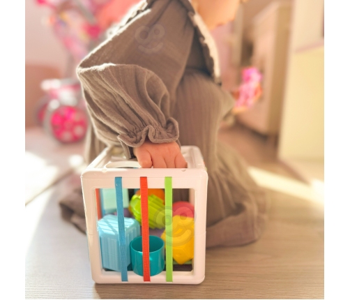 WOOPIE BABY Elastyczna Kostka Sensoryczna Sorter dla Dzieci Kolorowe Kształty 11 el.