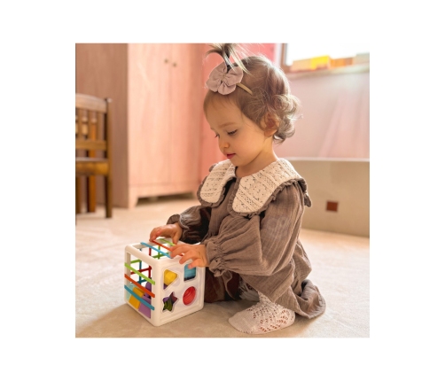 WOOPIE BABY Elastyczna Kostka Sensoryczna Sorter dla Dzieci Kolorowe Kształty 11 el.