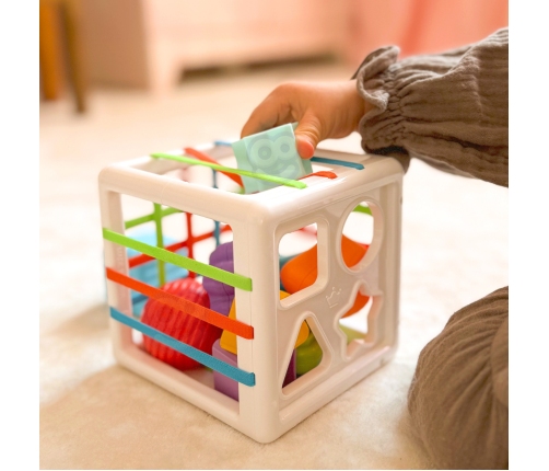 WOOPIE BABY Elastyczna Kostka Sensoryczna Sorter dla Dzieci Kolorowe Kształty 11 el.