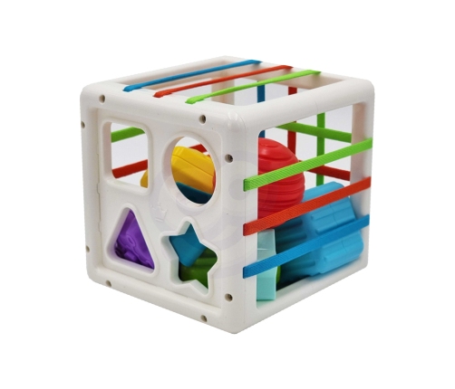 WOOPIE BABY Elastyczna Kostka Sensoryczna Sorter dla Dzieci Kolorowe Kształty 11 el.
