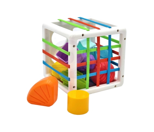 WOOPIE BABY Elastyczna Kostka Sensoryczna Sorter dla Dzieci Kolorowe Kształty 11 el.