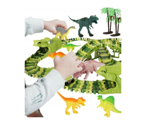 WOOPIE Tor Samochodowy XXL Dinozaury 240 el.