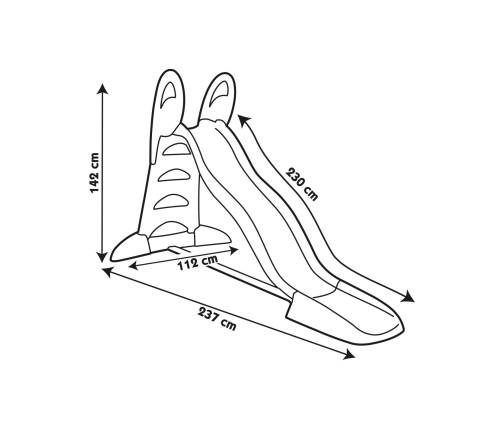 SMOBY Zjeżdżalnia Ogrodowa Ślizg Wodny 230 cm Dla Dzieci