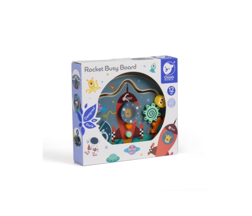 CLASSSIC WORLD Tablica Manipulacyjna Wielofunkcyjna 6w1 Rakieta