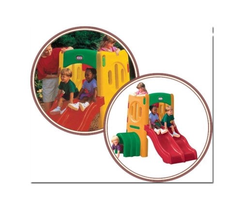 Małpi gaj z podwójną zjeżdżalnią Little Tikes