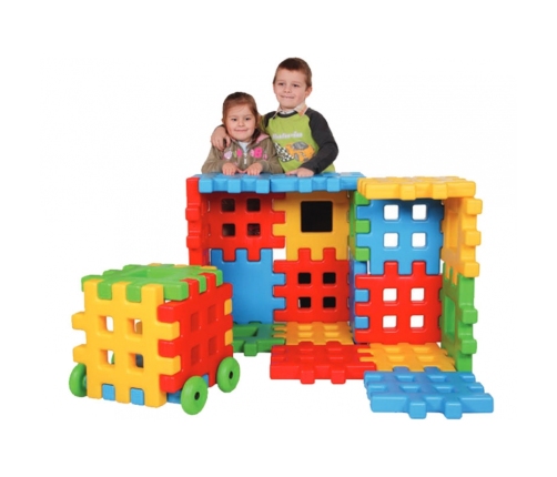 WOOPIE Klocki Edukacyjne Wafle Ogrodzenie Domek