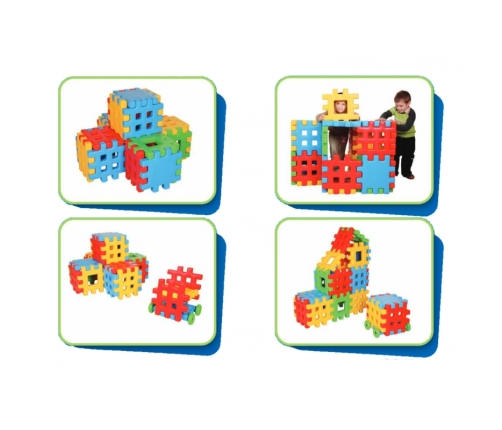 WOOPIE Klocki Edukacyjne Wafle Ogrodzenie Domek