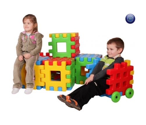 WOOPIE Klocki Edukacyjne Wafle Ogrodzenie Domek