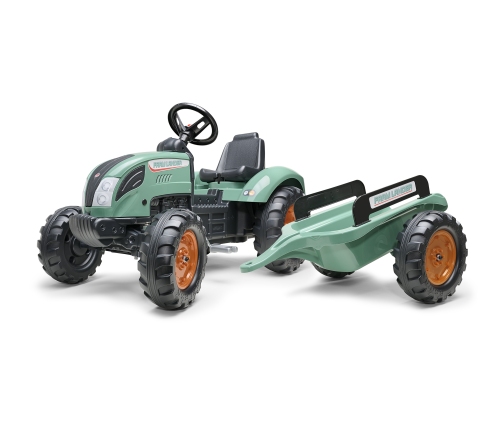 Traktors ar pedāļiem ar piekabi FALK Landini Green