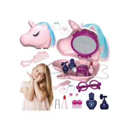 WOOPIE Toaletka dla Dziewczynki 2w1 Salon Piękności w Torebce Jednorożec