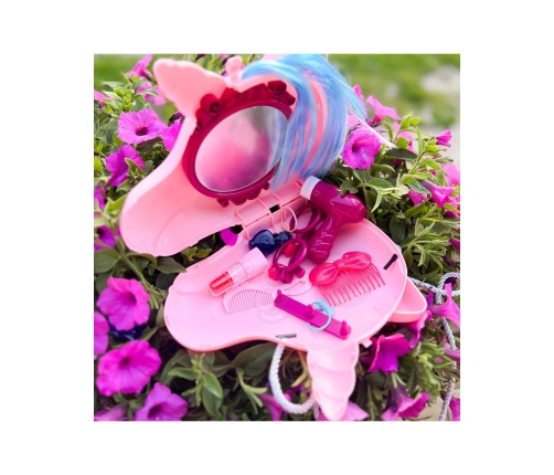 WOOPIE Toaletka dla Dziewczynki 2w1 Salon Piękności w Torebce Jednorożec