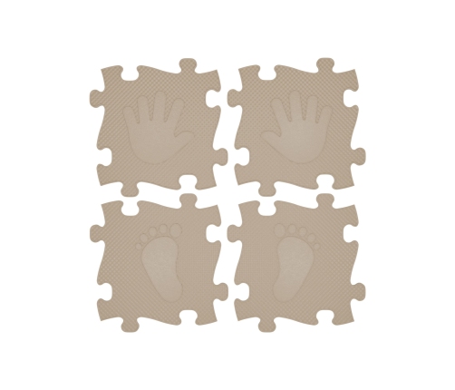 WOOPIE Mata Sensoryczna Ortopedyczna Puzzle Ręce i Nogi 16 el. - Kolor Beżowy