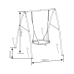Axi Bocianie Gniazdo Huśtawka z Metalowym Stelażem dla Dzieci