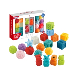 WOOPIE BABY Sensory Puzzles Squeeze Puzzle Sound Learning to Count 20 el.