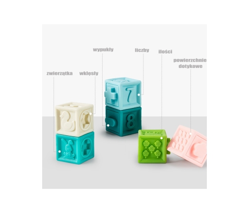 WOOPIE BABY Sensory Puzzles Squeeze Puzzle Sound Learning to Count 20 el.