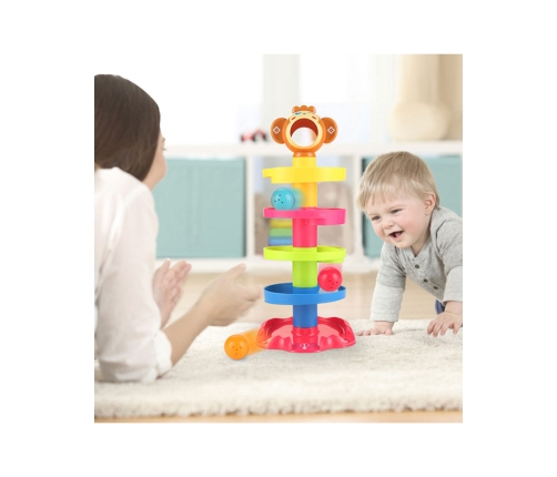 WOOPIE BABY Kulodrom Tor Kulkowy Zestaw Spirala + 3 Kulki