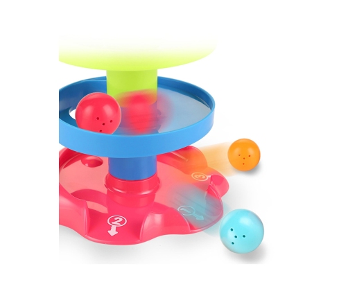 WOOPIE BABY Kulodrom Tor Kulkowy Zestaw Spirala + 3 Kulki