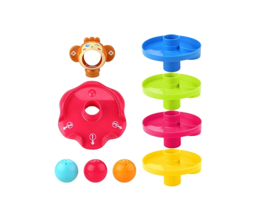 WOOPIE BABY Kulodrom Tor Kulkowy Zestaw Spirala + 3 Kulki