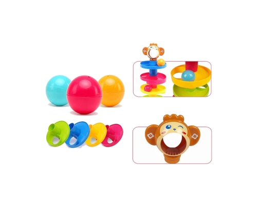 WOOPIE BABY Kulodrom Tor Kulkowy Zestaw Spirala + 3 Kulki