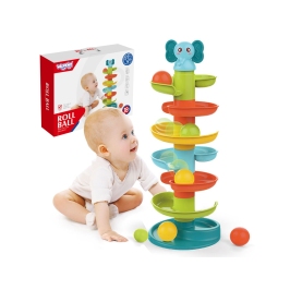 WOOPIE BABY Kulodrom Tor Kulkowy Zestaw Spirala + 3 Kulki