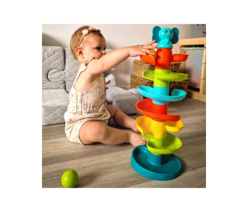 WOOPIE BABY Kulodrom Tor Kulkowy Zestaw Spirala + 3 Kulki