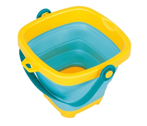 WOOPIE BABY Zestaw Wiaderko Składane z Grabkami Łopatką Foremki Niebieskie