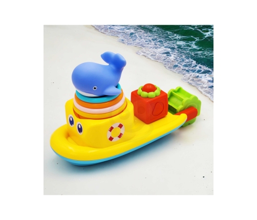 WOOPIE BABY Zabawka Wodna Statek Wieloryb Kubeczki Przelewowe