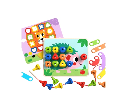 TOOKY TOY Wielofunkcyjna Tablica Zestaw Kolorowych Śrubek Nauka Kształtów