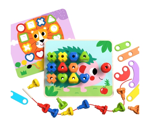 TOOKY TOY Wielofunkcyjna Tablica Zestaw Kolorowych Śrubek Nauka Kształtów