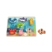 TOOKY TOY Drewniane Puzzle Montessori Świat Morza Rybki Żółwik Kształty