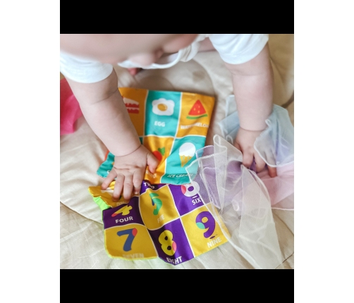 WOOPIE BABY Zabawka Edukacyjna Sensoryczna Pani Metka Pudełeczko Chusteczek