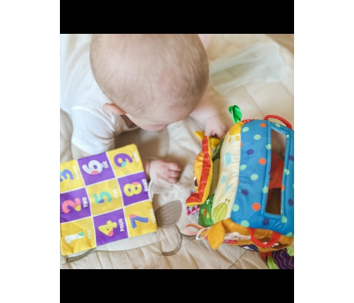 WOOPIE BABY Zabawka Edukacyjna Sensoryczna Pani Metka Pudełeczko Chusteczek