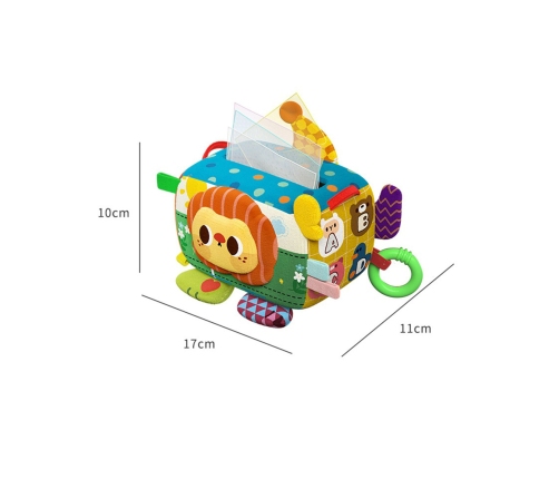 WOOPIE BABY Zabawka Edukacyjna Sensoryczna Pani Metka Pudełeczko Chusteczek