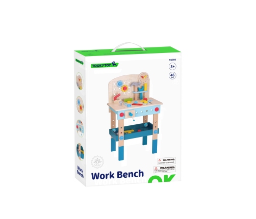TOOKY TOY Drewniany Stół Do Majsterkowania Warsztat