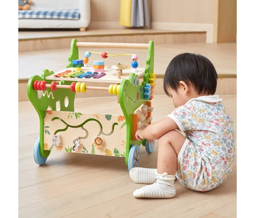 VIGA Drewniany Pchacz Edukacyjny Krokodylek 12w1