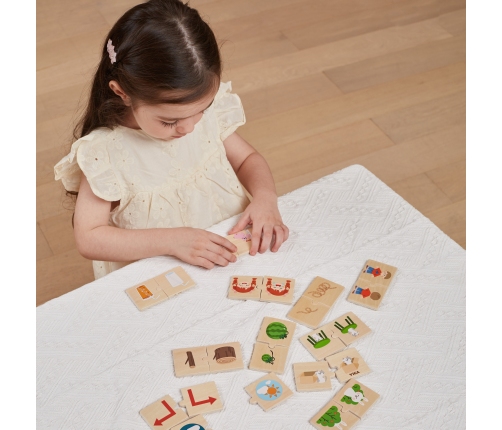 VIGA Drewniana Układanka Puzzle Przeciwieństwa