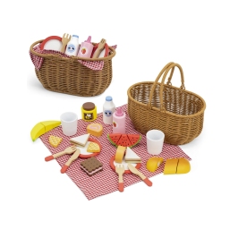 VIGA Drewniany Zestaw Piknikowy 30 el.