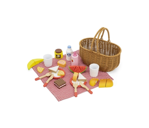 VIGA Drewniany Zestaw Piknikowy 30 el.